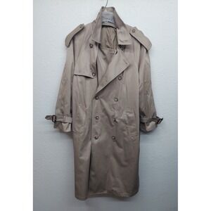RALPH LAUREN Trench Coat Mens 46 Tan Double Breasted NO BELT or LINER